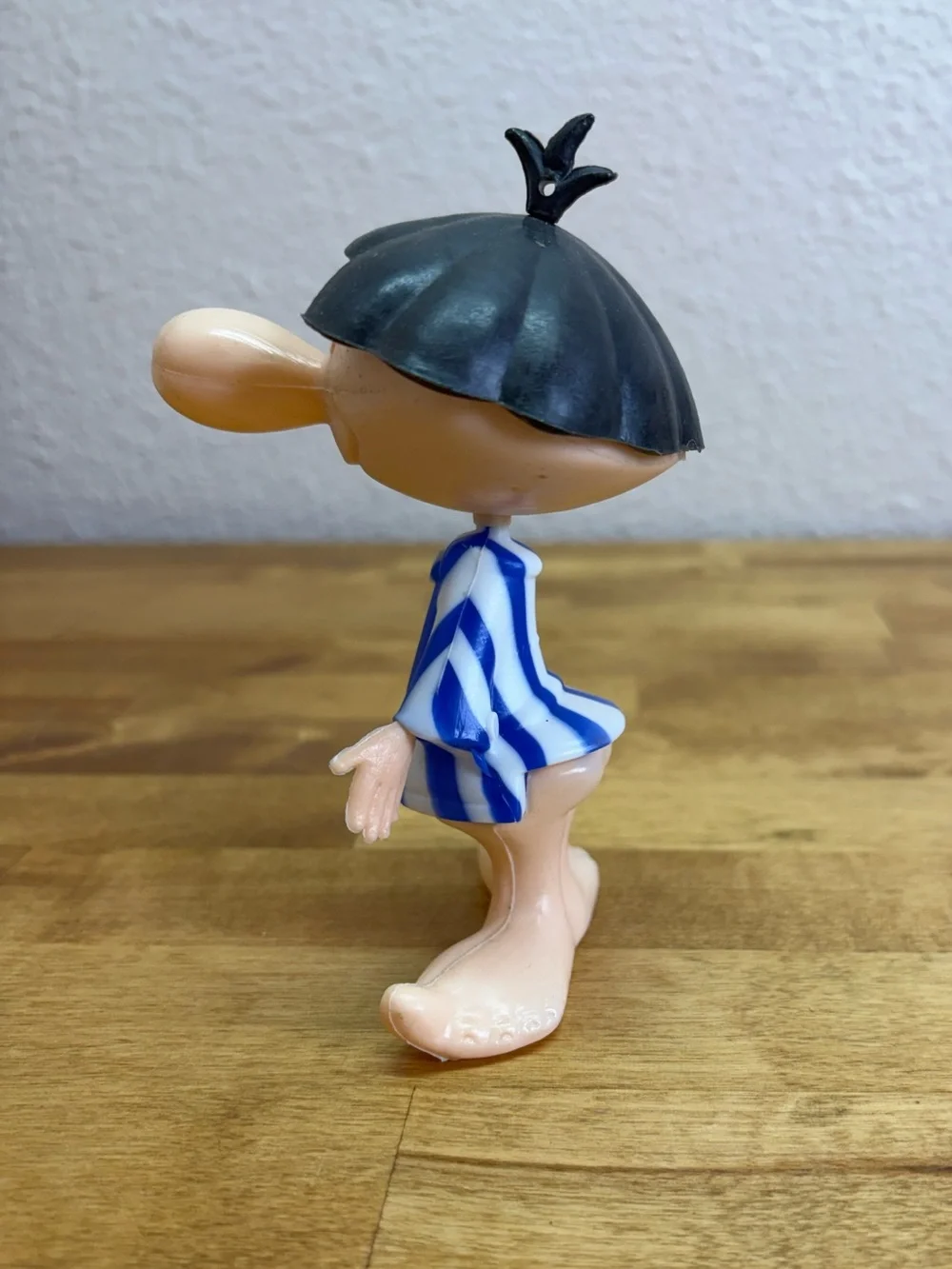 Vintage 70s Hong Kong Plastic Novelty Big Nose Mooning Boy Figure Bare Butt Gag